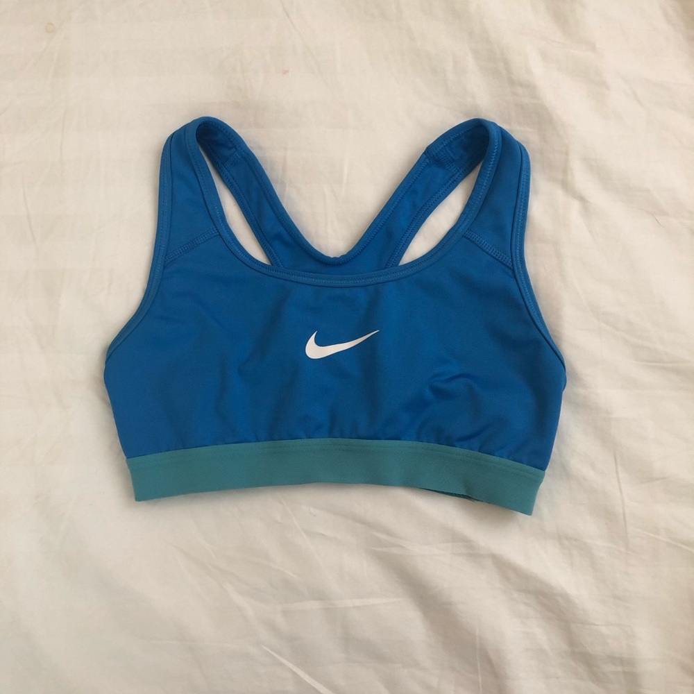 Blue nike sports bra xs
